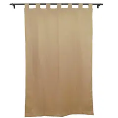 TEXFINA - Cortina Rafia Presillas 135x220 cm Tostado