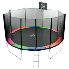 GLOWUP - Pack de cama elástica 14 ft + Set de Basketball