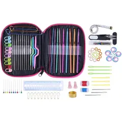 GENERICO - Set De Crochet De 100 Piezas Para Tejer Y Accesorios