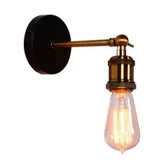 GENERICO - Aplique Lampara de Pared Vintage con Ampolleta