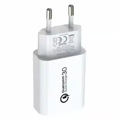 GENERICO - Cabezal adaptador USB enchufe 20W con carga Rápida QC 3.0 Smartphones