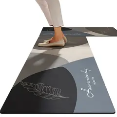 CRUSEC - Set 2 Alfombra 50x120 Y 50x80 Cm Cocina Piso Antideslizante