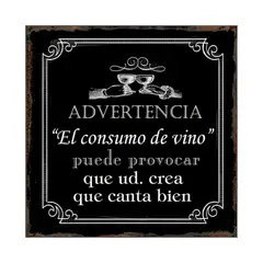 GENERICO - AFICHE ADVERTENCIA EL CONSUMO DE VINO PUEDE PROVOCAR...