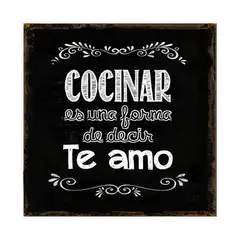 GENERICO - AFICHE COCINAR ES UNA FORMA DE DECIR TE AMO.