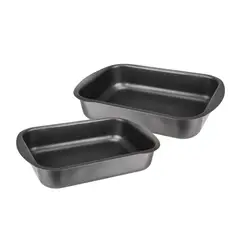 FANTUZZI - Juego de bandejas de Horno Gourmet 30 x 20 cm + 25 x 18 cm