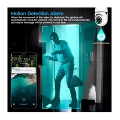 GENERICO - Cámara de Seguridad Inteligente WIFI con Visión Panorámica 360° Ampolleta Detección Movimiento