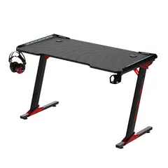 OEM - Escritorio Gamer Tipo Z con Iluminación RGB LED+ GTC - Negro