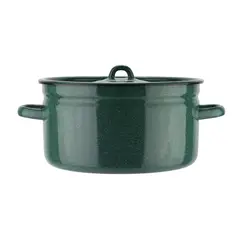 FANTUZZI - Cacerola de 24 cm acero carbónico verde Fundo