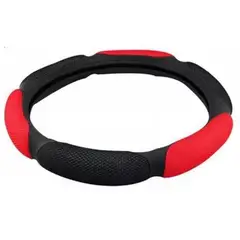GENERICO - Funda Cubre Volante Auto Antideslizante Tela 216035 Rojo