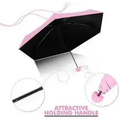 AIZO - Paraguas Mini Sombrilla De Bolsillo Capsula Dama Rayos Uv ROSA