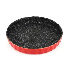 FANTUZZI - Fuente redonda cerámica para horno roja 1,3 L Trento