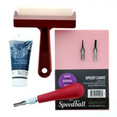 SPEEDBALL - Kit de Impresión Linóleo Para Crear Timbres