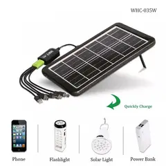 GENERICO - Panel solar portátil cargador múltiple 8W Dispositivos Móviles y Más