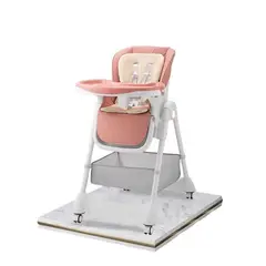 LUBABYCAS - Silla bebé de Comer Multiposiciones Con Ruedas Rosada