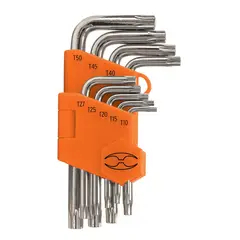 TRUPER - Juego De 9 Llaves Torx Con Organizador Abatible