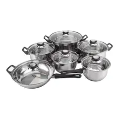 MAGEFESA - Bateria De Cocina 12 Piezas Monterrey Acero Inox