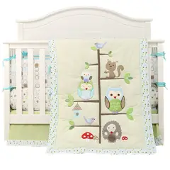 COBABY - SET ROPA DE CUNA BUHO BEBÉ 4 piezas