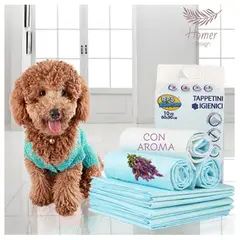 HOMER DESIGN - 40 Sabanillas Perros De Entrenamiento Pañales 60x90Cm aroma