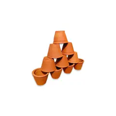 GENERICO - Maceteros de Greda (Vasos). Pack 10 Unidades. Jardín Del Carmen!