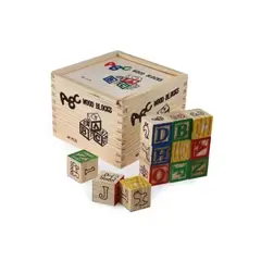 OEM - Cubo De Madera 48 Piezas Juguete Didactico Letras Y Numero