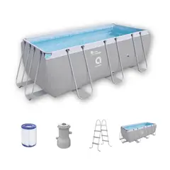 AVENLI - Piscina Estructural Rectangular 4x2.07x1.22 cm 8 m3 con Bomba y escalera