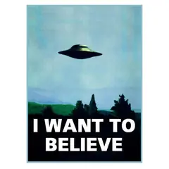GENERICO - Cuadro De 50x70 I Want To Believe Con Bastidor