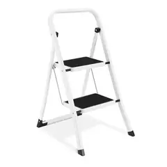 CASATUA - Escalera Plegable Multiuso 2 Peldaños Compacta Y Resistente