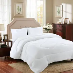 GENERICO - Cubrecama de Invierno Plush con Chiporro 2 P Blanco