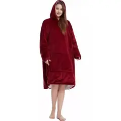 EVERSO - Bata Polar Frazada Polerones Felpa Con Capucha Mujer