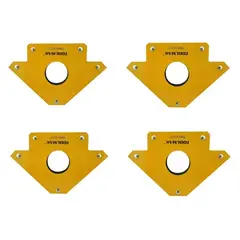 GENERICO - Pack 4 Escuadra Magnetica 50 Lbs 4 Pulgadas Toolmak
