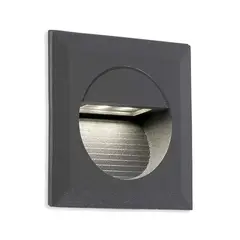 LED STUDIO - EMBUTIDO MURO CUAD MINI 18LM 1.5W L/CDA IP44 GR
