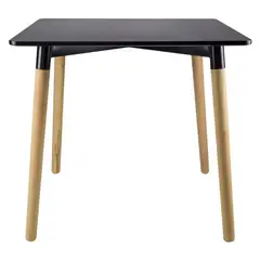 GENERICO - Comedor Eames Clasico CUADRADO NEGRO 100cm - T8-100