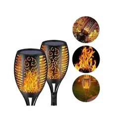 GENERICO - 2x Luz Solar Estaca Estilo Antorcha Para Jardín Al Aire Libre