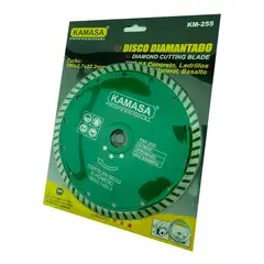 KAMASA - Disco Diamantado 7 180mm Corte Sierra Turbo Concreto