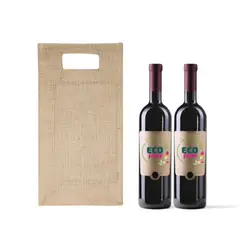 GENERICO - Bolsa de yute para 2 botella de vino