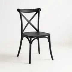 KLIK - Silla Crossback Danubio de Terraza Exterior o Comedor - Negra