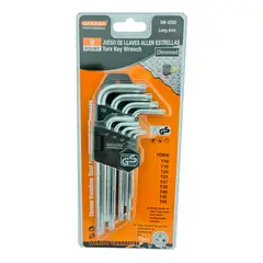 MAKAWA - Set Juego Llaves Medianas Allen Estrella 9 Piezas