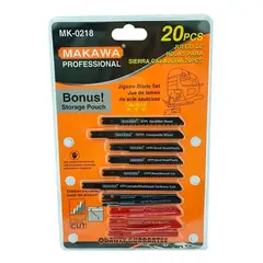 MAKAWA - Set Juego De Hojas Para Sierra Caladora 20 Piezas Makawa.