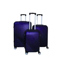 GENERICO - Set 3 Maletas Rigidas Ruedas 360- Azul L
