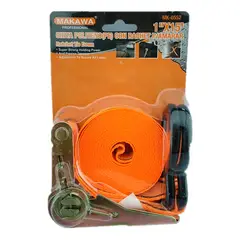 MAKAWA - Eslinga Cinta Amarre Con Ratchet 1 Pulgada X 15 Ft