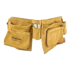 MAKAWA - Coleto Carpintero Portaherramienta Doble Cuero Mk-et02