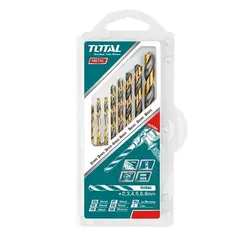 TOTAL TOOLS - Kit Set Juego Brocas Para Metal 8 Piezas