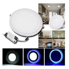LISM - Foco Panel Plafón Led Bicolor Embutido 18w + 6w Redondo 003104