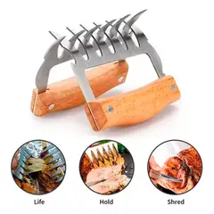 ESHOPANGIE - X2 Garras De Oso Acero Inoxidable Para Asados Parrilla Bbq