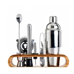 GENERICO - Set Bartender Sacacorchos Destapador Coctelera 10 Piezas