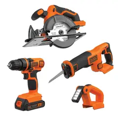 BLACK+DECKER - Kit Homework Taladro Atornillador 20V .