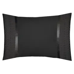 VICTORIANAS - Fundas De Almohadas 50x70 Broderie Dark Negro 200 Hilos