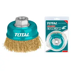 TOTAL TOOLS - Escobilla De Copa Rizada 100mm