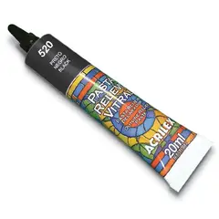 GENERICO - PASTA RELIEVE VITRAL 20 ML - Negro