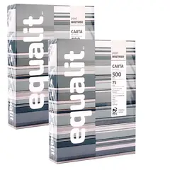 EQUALIT - Pack 2 Resma Carta 500 Hojas